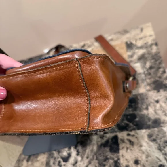 Patricia Nash Denim Leather Colorblock Lari Crossbody - Picture 6 of 16